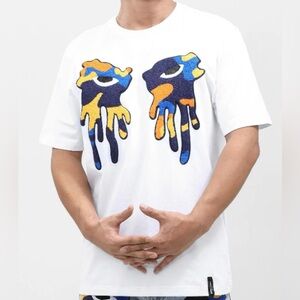 Roku Studio Psychedelic T-shirt Eyes Dripping Tears Fabric Shirt Size Small